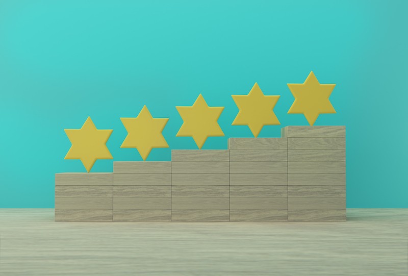 Five stars reviews