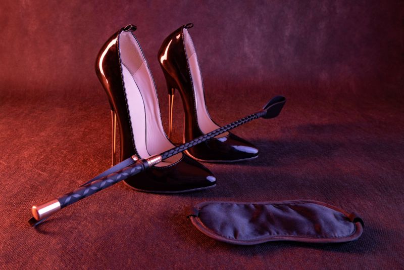 Black heels and BDSM gear