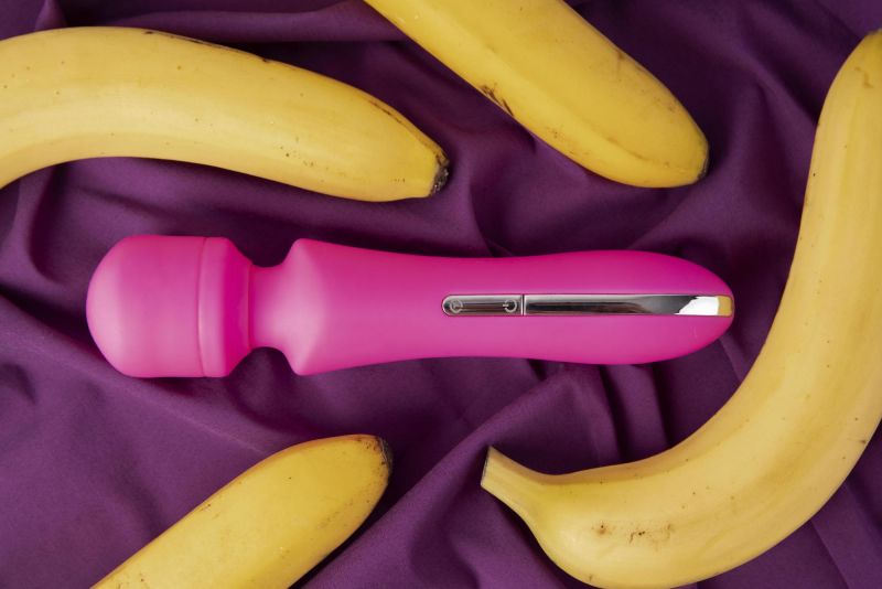 Close up sex toy and bananas