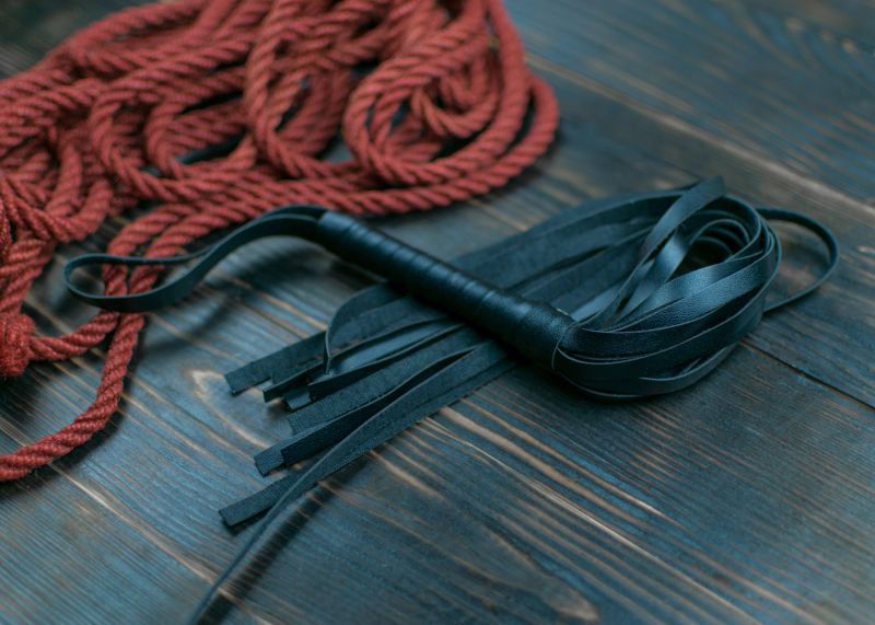 Flogger and BDSM rope