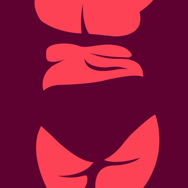 Graphic of female body in lingerie from behind