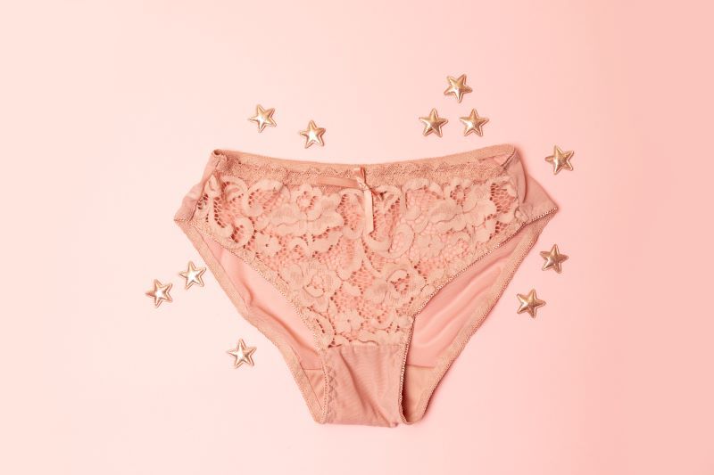 Panties with stars on pink background