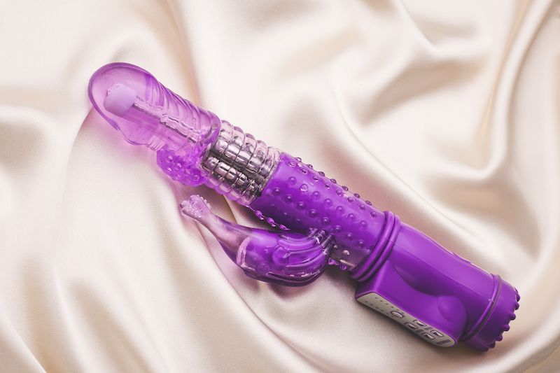 Purple rabbit dildo female sex toy
