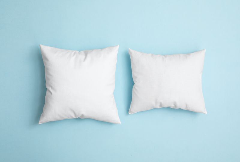 two pillows on background