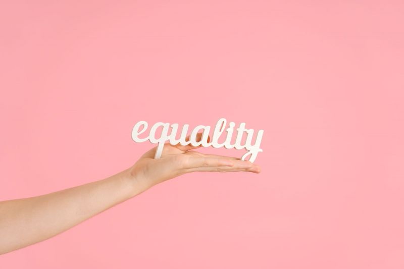 Word equality on female hand