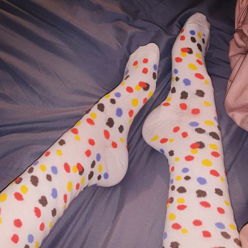 Polka dot high socks!