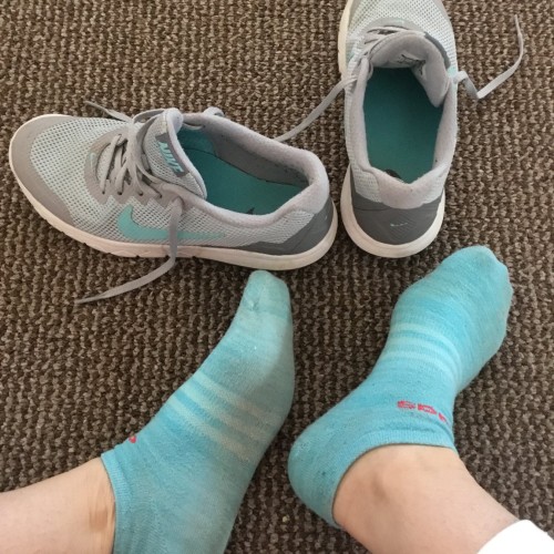 Dirty blue Adidas socks -…