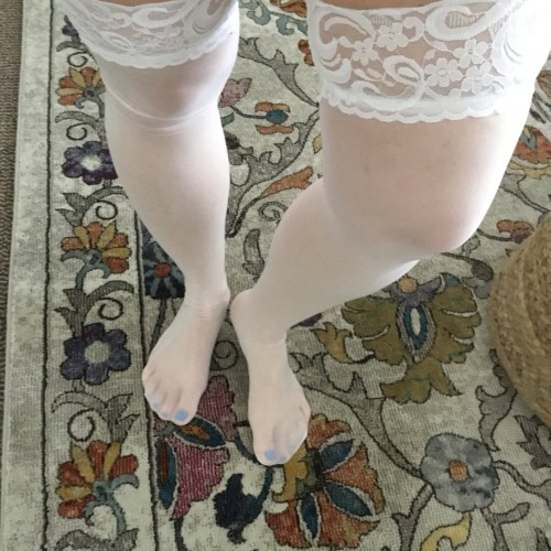 White lace stockings